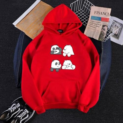 Autumn new original fashion brand panda print hoodie Sweatshirt hooded long-sleeved pullover couple loose top