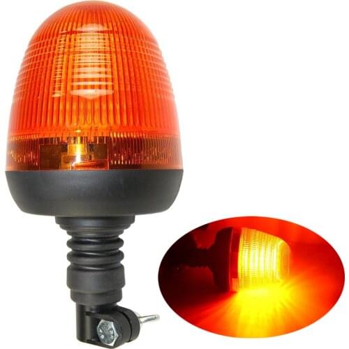 Amber LED Vehicle Strobe Warning light Beacon Flexible Pipe Mount Forklift Tractor Emergency Hazard Safety flashing Lights lamp