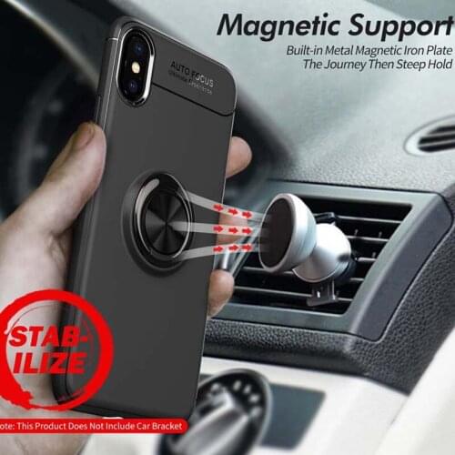 Magnetic Ring Holder Armor Cases For iPhone 6 6S 7 8 Plus SE Soft TPU Silicone Shockproof Cover For iPhone 12 11 Pro XS Max XR