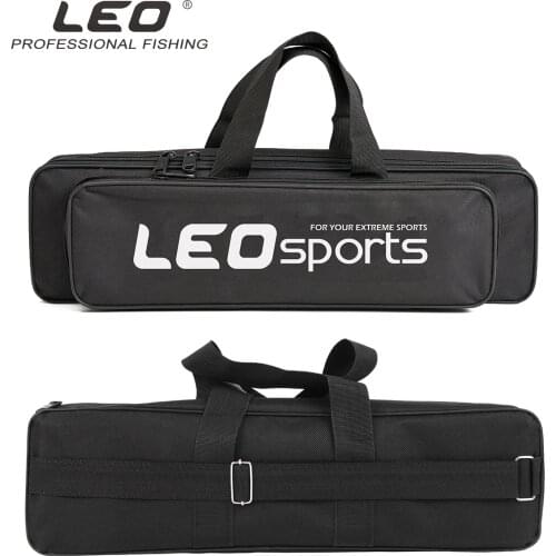 LEO Fishing Bag Black Wire Portable Bags Single Layer Fishing Rod Reel Carry Case Fishing Pole Gear Tackle Storage Package Pesca