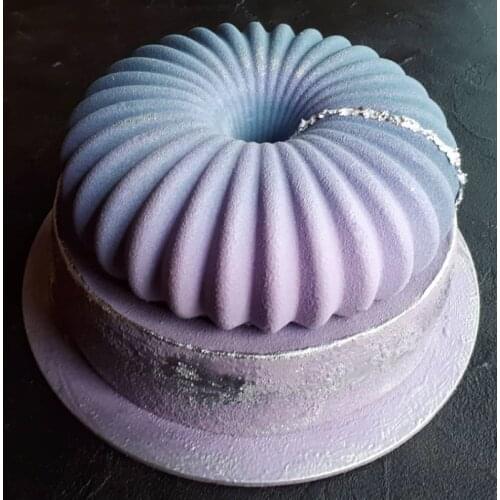 SHENHONG 8 Inch Mousse Bakeware Food Grade Thread Ring Silicone Cake Molds Pastry Moulds Baking Tools Kitchen Set Dessert Pan