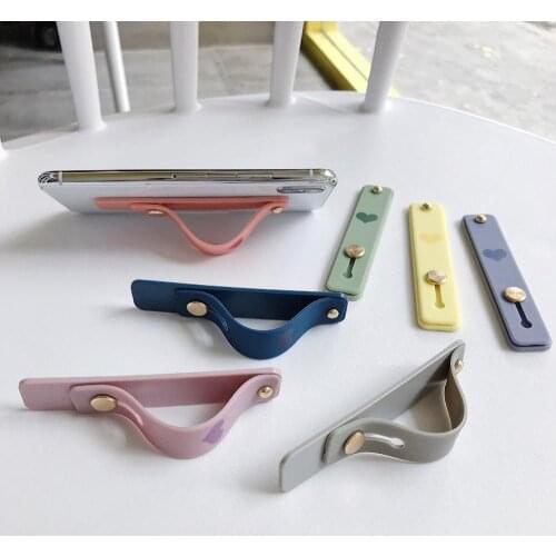 Silicone Mobile Phone Ring Bracket Mobile Phone Back Sticker Bracket Multi-function Heart-shaped Push-pull Bracket