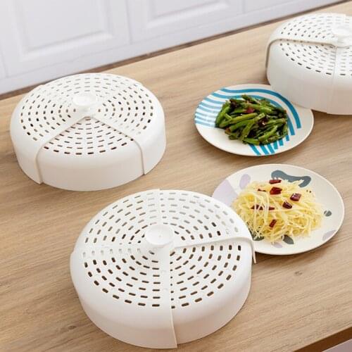 Foldable Food Plate Cover Vegetable Serving Dish Cover For Dessert Plates Household Kitchen Dust And Bug-proof Cover