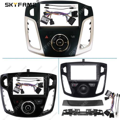 SKYFAME Car Stereo Fascia Dash Panel Cable canbus For Ford FOCUS Panel Dash Kit Installation Frame Trim Beze Frame Fascia