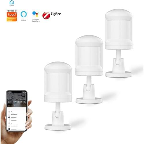 HIMOJO Tuya ZigBee 3.0 PIR Motion Sensor Smart Human Body Sensor Body Movement Wireless Wifi 2.4GHz Gateway Hub With Foot Stand