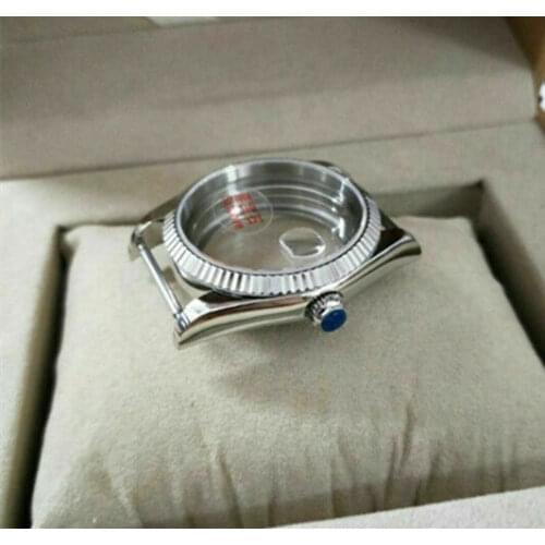 SAPPHIRE VINTAGE STYLE 36MM STEEL DATEJUST FLUTED BEZEL WATCH CASE FIT ETA 2824