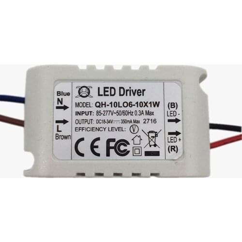 2 Pcs LED 10W AC85-277V LED Driver 6-10x1W 300mA DC18-34V Box PF LED PowerSupply ConstantCurrent CeilingLamp