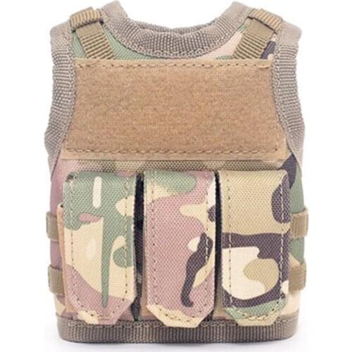 Tactical Vest Beer Bottle Ca Beverage Set Military Mini Vest Tactical Adjustable Shoulder Strap Personal Bottle Drink Set