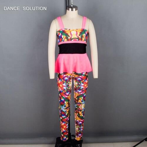 2 in 1 Girls & Women Hot Pink Jazz and Tap Dance Costume Set Dance Wear Performance Costumes 18530