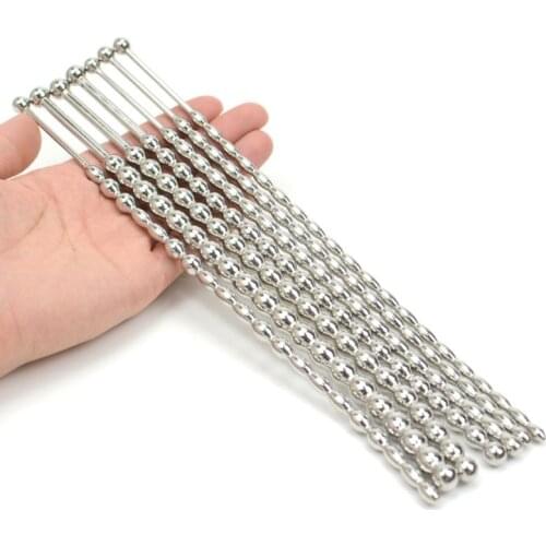 1pc 5-10mm Stainless Steel Urethral Plug Urethral Sound Male Penis Plug Sounding Dilator Erotic Adult Sex Toys