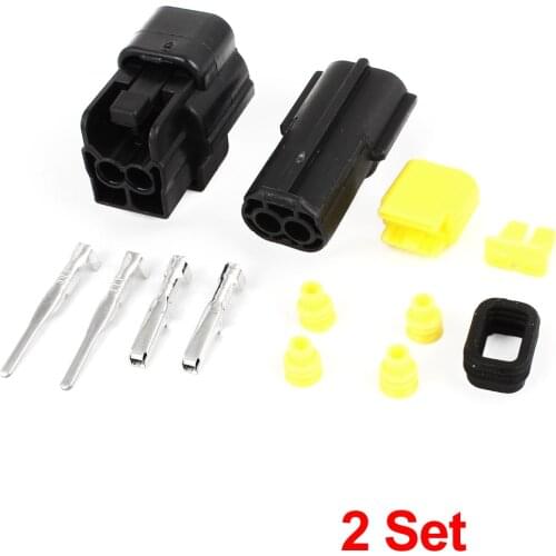 UXCELL 2 Set 2-Way 2 Positions Sealed Waterproof Wire Connectors For Car Auto Stereo