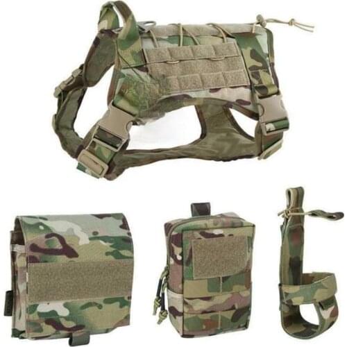 Military Tactical Dog Harness K9 Working Pet Dog collar Slingshot Harness And Leash For Small Medium Big Dog dog accessories