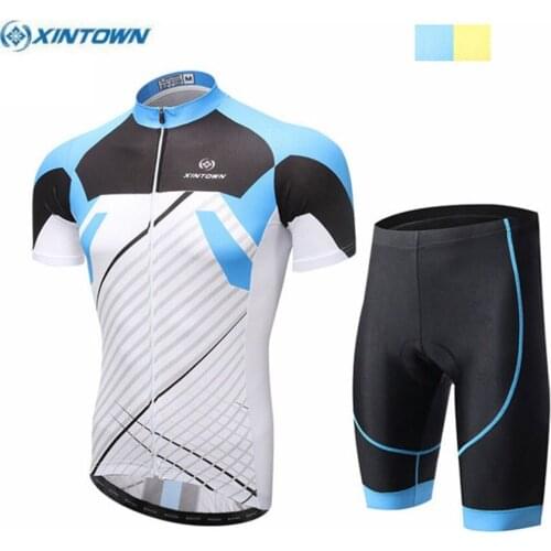 XINTOWN Men Cycling Jersey Cycling Clothing maillot ciclismo roupa ciclismo Bib Shorts Set cycling set 2 Colors