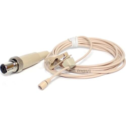 Tie Clip Lavalier Microphone XLR 4 Pin TA4F Collar Mic For MIPRO Wireless Lapel System ACT 228 100a 200 618 628 300B 718 80T 8Ta