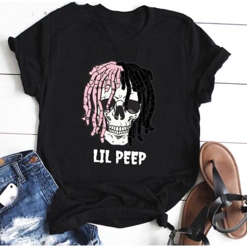 Tops Rip Lil Peep T Shirt women Lil Peep Rapper Funny Cartoon T-shirt Cool Tshirt for Women Tshirt Hip Hop Top Graphic Tees