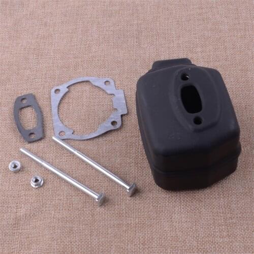 7pcs Exhaust Muffler Silencer Bracket Bolt Nut Gasket Kit 501766605 503218202 Metal Fit For Husqvarna 55 Rancher 51 50 Chainsaw