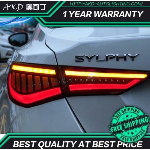 AKD Car Styling for Nissan Sylphy Tail Lights 2019-2021 New Sentra LED Tail Lamp DRL Signal Brake Reverse auto Accessories