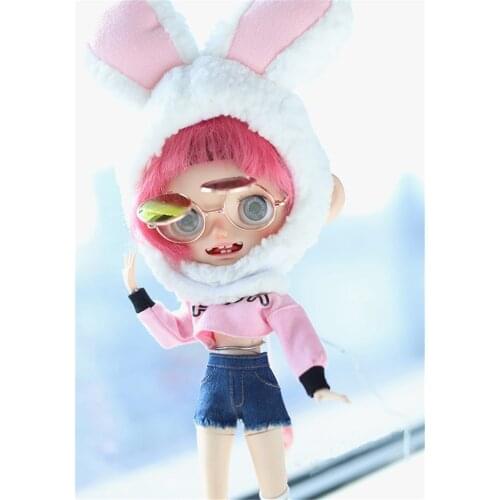 Blythes Doll Glasses fits the 1/6 size stylish go-go mini photo accessory with multi-colored double-decker glasses and sunglasse