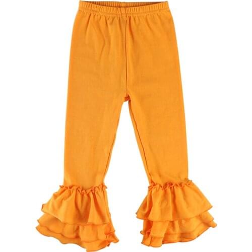 Kaiya 2020 Angel Kids Leggings Girl Persnickety Toddler Ruffle Pants For Girls Triple Girls ruffle pants wholesale bulk order