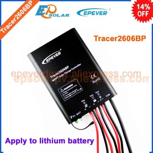 Tracer2606BP MPPT solar charging controller apply to lithium battery for 12v 130w 24v 260w system use EPEolar free shipping