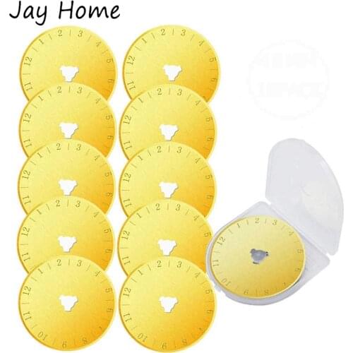 10/5Pcs Titanium Rotary Cutter Blades 45mm Replacement Blades for Quilting Sewing Art Crafts Sharp Fabric Leather Cutting Blades