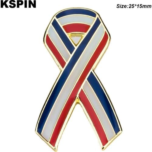 France Bow Metal Badge Lapel Pins Brooch Jewelry Rozet in Badges Pin XY0695