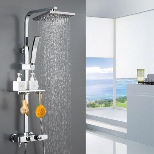 Bathroom Shower set,copper faucet shower, mixing valve stainless steel booster nozzle, bathroom shower fixture