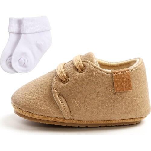 Toddler Girls Retro Leather Children Casual Shoes Baby Boy Accessories Kids First Walker Unisex Newborn Anti-slip Sock Shoes
