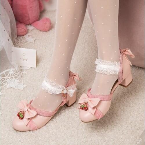 New Womens fashion platform sandals summer round toe mid-heel womens sandals ladies shoes thick-heel bow shoes