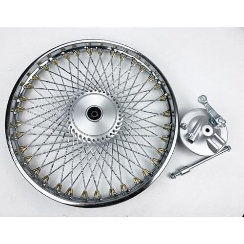 JH70 CY80 Motorcycle Front Rear Aluminum Alloy Wheel Hub Assy 72 spokes 1.40X17“ Motorbike Scooter Rims
