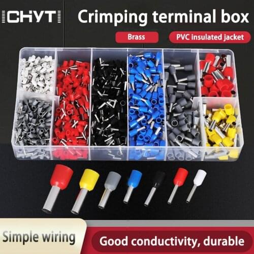 Manufacturers Direct Selling Mixed European Cold Pressing Needle Type Multi-color E-tube Insulation 0.3-16 Square Terminal Box