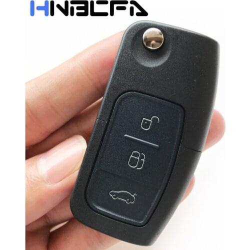 3 Buttons Flip Folding key Fob Case For Ford Focus Fiesta C Max Ka S-Max galaxy Mondeo Car Remote key shell Cover HU101 Blade