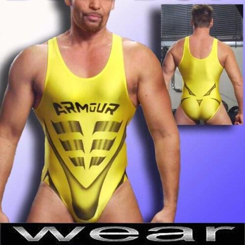 Sexy Leg Cut Men Sport GYM Tights Wrestling Singlet Unitard Lingerie Underwear Man Body Suit Bodysuit Leotard Swim Wear