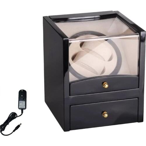 US/EU/AU/UK Plug Automatic Watch Winder For Mechanical Watch Box Holder Display Jewelry Storage Watches Case High Gloss 2020