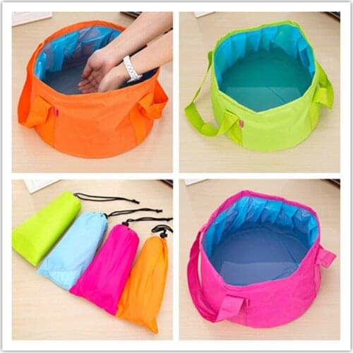 15L Folding bucket outdoor portable fishing barrels washing foot bubble camping ultra-light basin travel sport basin water tank