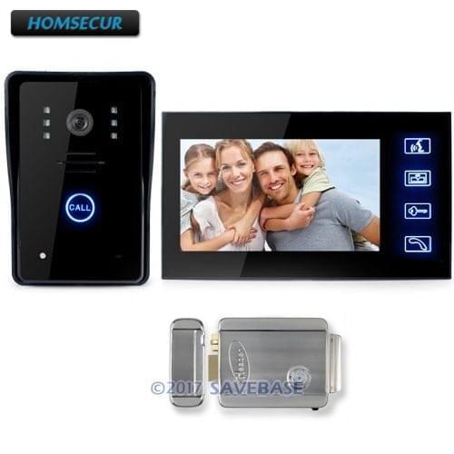 HOMSECUR 7" Color LCD Touch Key Video Door Phone DoorBell Intercom System Electronic Lock UK/DE/EU/US/AU Domestic Delivery
