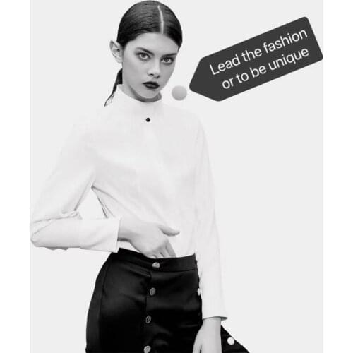 Spring Autumn Original Design Women Long Sleeve White Fashion Shirt Elegant Office Lady Shirt Female Streetwear Vintage Blouse