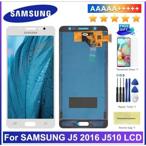 For Samsung Galaxy J5 2016 LCD Display J510 SM J510F J510FN J510M LCD Panel + Touch Screen Digitizer Assembly Frame