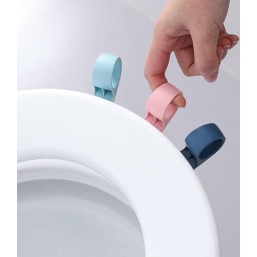 1PC Can be pulled Toilet Cover Lifting Device Avoid Touching Toilet Lid Handle Bathroom Cartoon Toilet Seat Holder Accessories