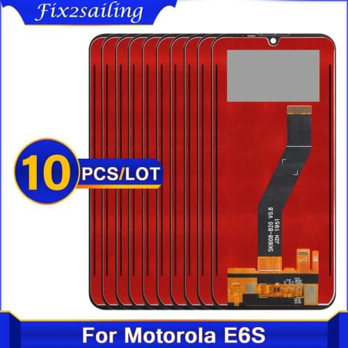 10 Pcs/lot 100% Tested LCD For Motorola Moto E6s LCD Display Touch Screen Sensor Digiziter Assembly Replacement For moto E6S lcd