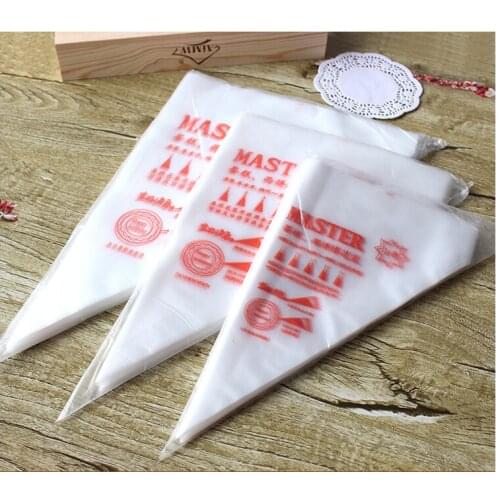 100PCS/Lot, Food Grade Plastic,Disposable Piping bag Icing Nozzle Fondant Cake Decorating Pastry Tips Tools CT037
