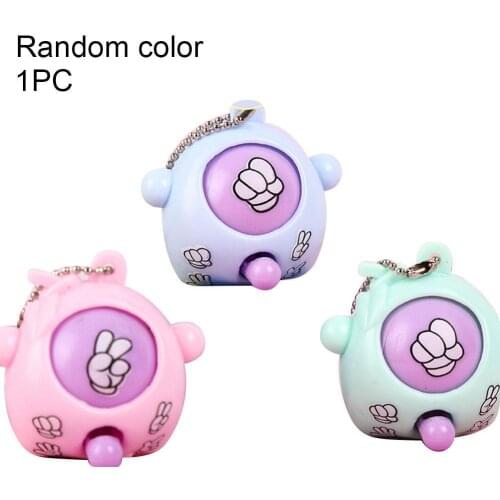 2021 New Mixed Family Games Keychain Rock Paper Scissors Play Toy Macaron Colors Round Egg Keychain Party Interactive Toy