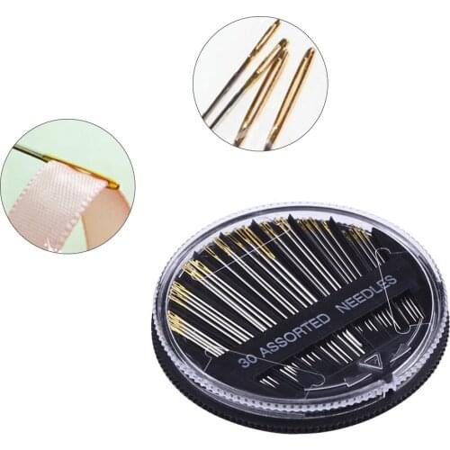30PCS Popular Assorted Hand Sewing Needles Embroidery Mending Craft Quilt Sew Case