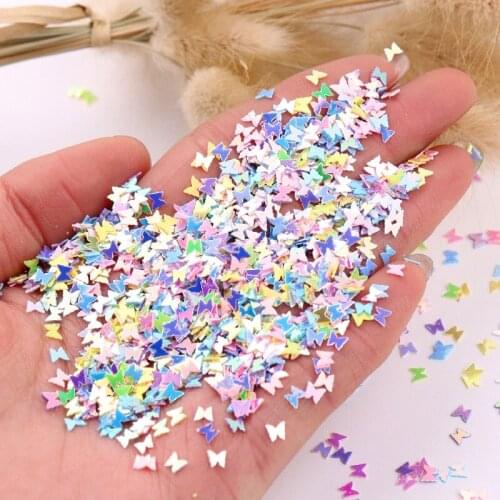 4mm Butterfly Sequins Mix Macaroon Glitter Sequin Paillettes For Nail Art Stationery Quicksand Fillings Jewelry DIY Making 10g