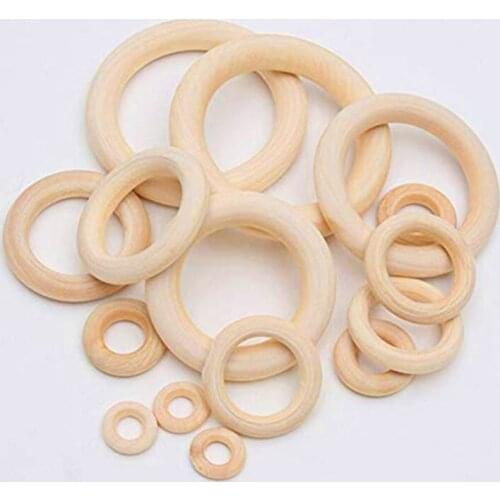 5x Wooden Ring For Crafting DIY Craft Jewelry Making