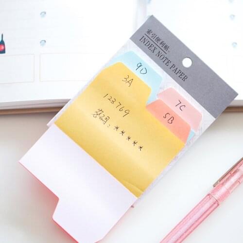 6 Solid Soft Color Index Paper Sticky Notes Memo Pad Label Tag File Fax Planner Agenda Diary Book Marker Office School H6188