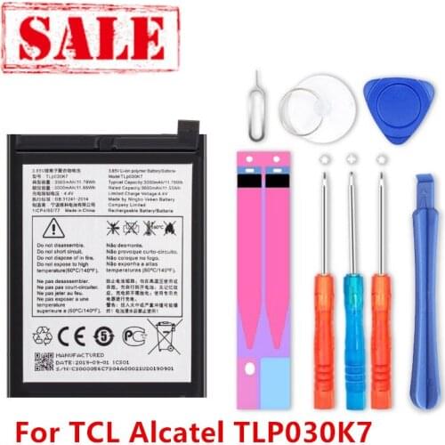 New 0 Cycle 3060mAh TLP030K7 Battery for TCL Alcatel TLP030K7 High Quality Mobile Phone Replacement Accumulator