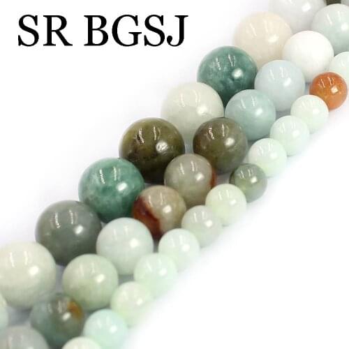 Free Shipping 6mm 8mm 10mm A Grade Jadeite Jades Gems Natural Stone Jewelry Accessories Diy Round Beads Strand 15"