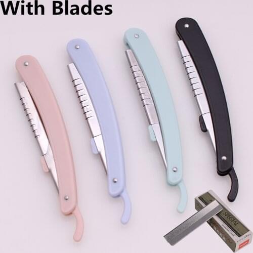 Safety Hair Cut Razors Hairdresser Thinning Razors Cutting Barber Salon Tools Scraping Eyebrow Knife 1000 Pcs + 1000 Blades 100