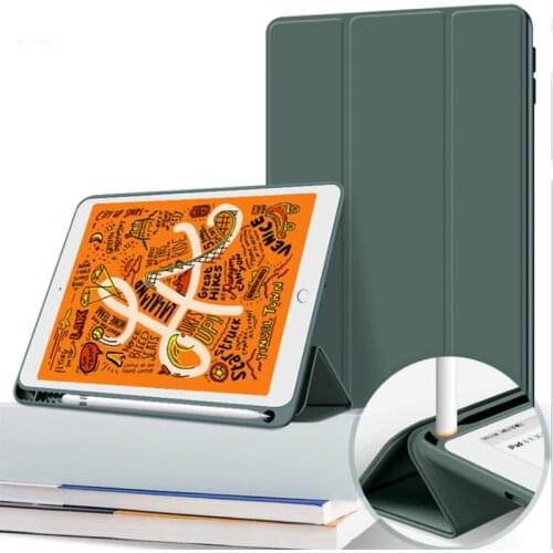 With Pencil Holder Case For iPad AIR 3 Pro 10.5 2019 7th 10.2 inch 11" Case for iPad 2017 6th 2018 9.7 Cover Mini 5/4 Funda Capa